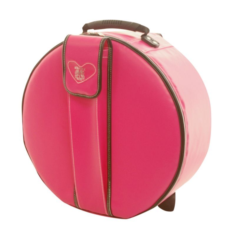 Photo1: NAHOK Backpack style 14inch Snare Drum Case with Stick Pocket [Golden Arm 2/wf] Matte Deep Pink {Waterproof, Temperature Adjustment & Shock Absorb}