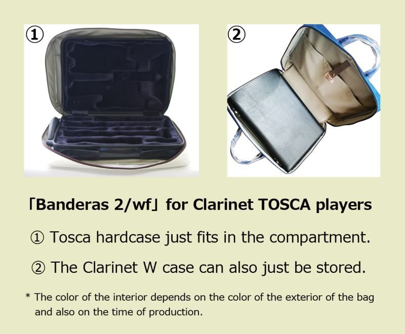 Photo: NAHOK Wide Briefcase for Clarinet [Banderas II/wf] Dark Blue {Waterproof, Temperature Adjustment & Shock Absorb}