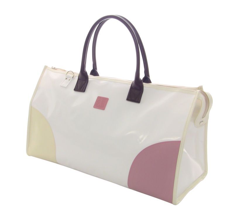 Photo1: NAHOK Musician Boston Bag [Departed/wf] for Flute Players White / Ivory, Smokey Pink {Waterproof}