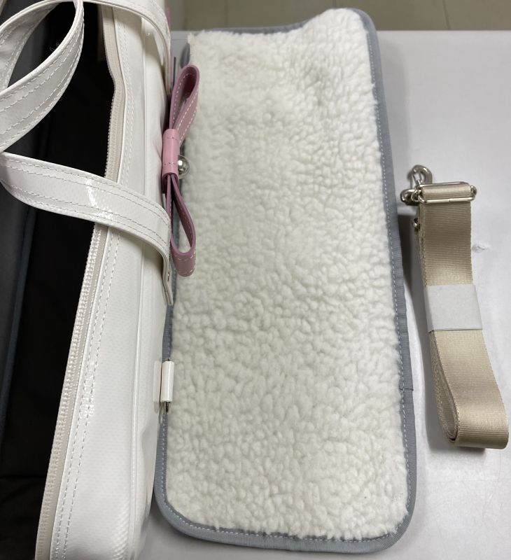 Photo: NAHOK Flute & Piccolo Case Bag C Foot [Grand Master2/wf] White / Light Pink Genuine Leather Ribbon {Waterproof, Temperature Adjustment & Shock Absorb}