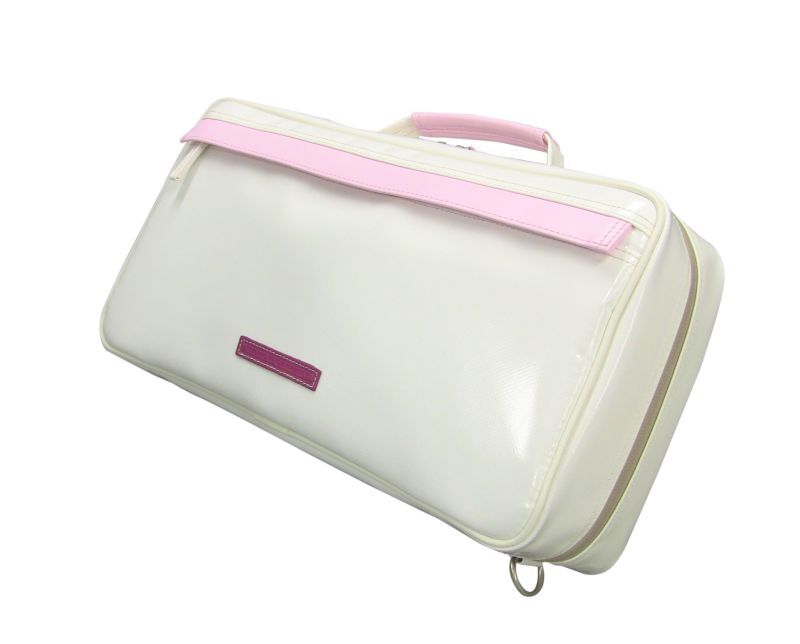 Photo1: NAHOK Oboe Case Bag [Appassionato/wf] White / Light Pink (A) {Waterproof, Temperature Adjustment & Shock Absorb}