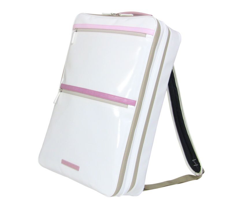 Photo1: NAHOK W Case 2 Compart Backpack for Clarinet [Carlito 2/wf] White / Pink {Waterproof, Temperature Adjustment & Shock Absorb}
