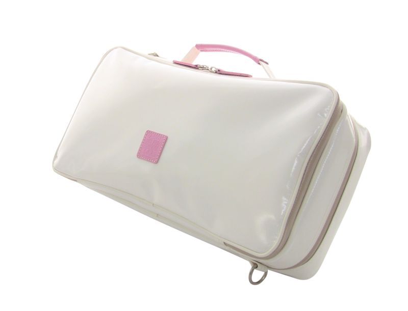 Photo1: NAHOK Clarinet Case Bag 2compartments  [Appassionato 2/wf] White / Light Pink {Waterproof, Temperature Adjustment & Shock Absorb}