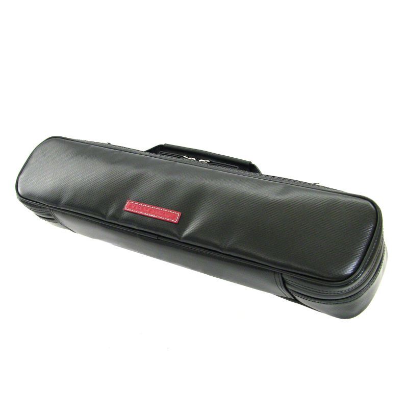 Photo1: NAHOK Flute Case Bag B Foot [Amadeus/wf] Black / Black Genuine Leather Handle *Red name {Waterproof, Temperature Adjustment & Shock Absorb}