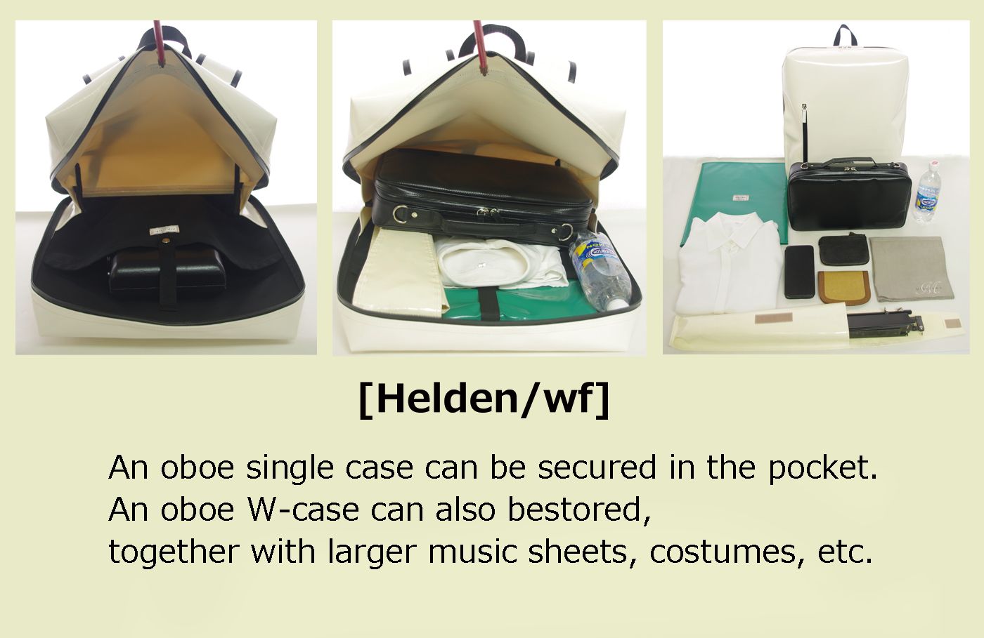 Photo: Lightweight Backpack for Oboe "Helden/wf"  Off White