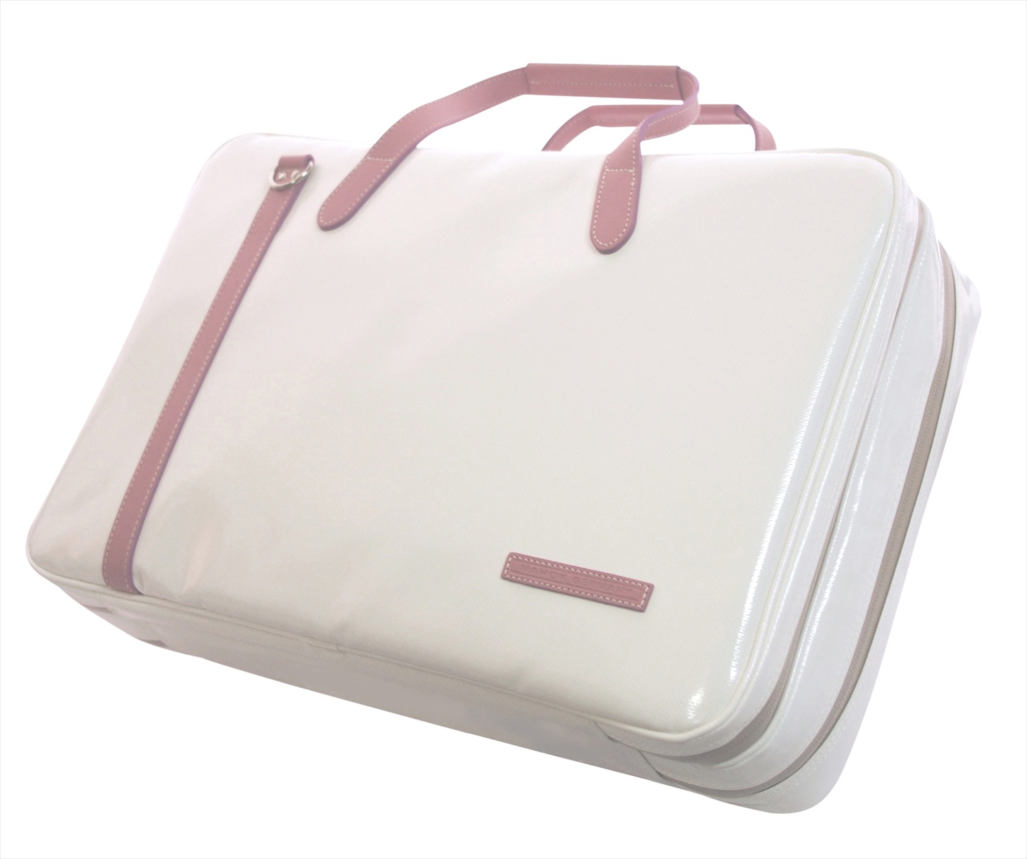 Photo1: NAHOK 2 Compartment Bag 43 [Deniro/wf] for Flute Players White / Pink {Waterproof, Temperature Adjustment & Shock Absorb}