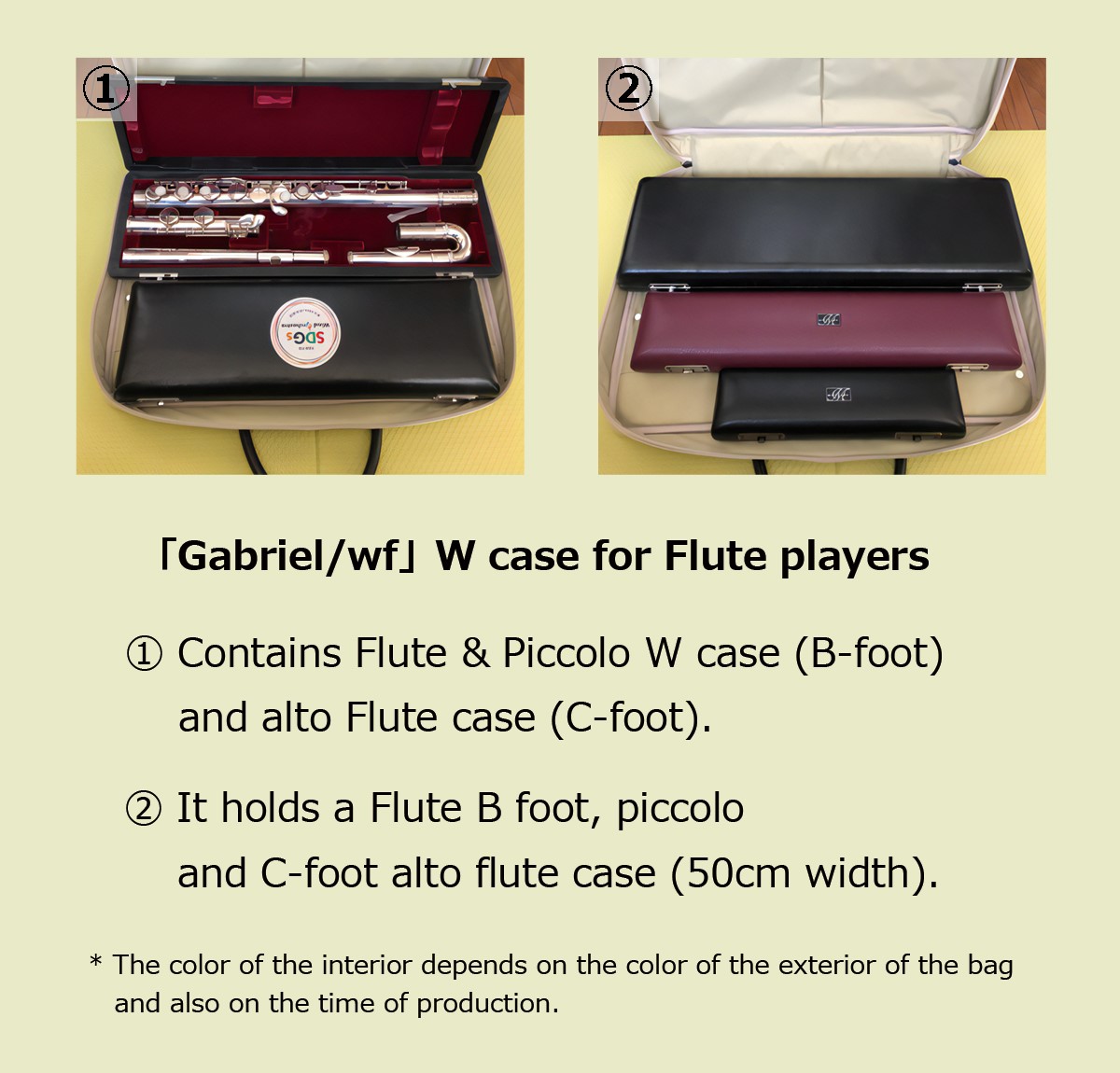Photo: NAHOK W Case [Gabriel 2/wf] for Flute players White / Pink {Waterproof, Temperature Adjustment & Humidity Regulation, Shock Protection}