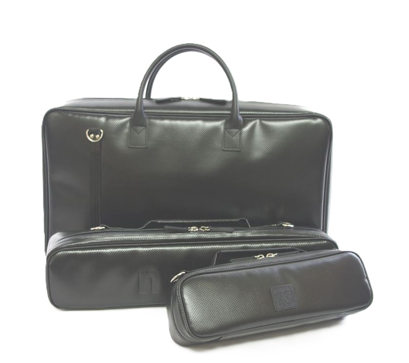 Photo: NAHOK Flute Case Bag C Foot [Amadeus/wf] Matte Black Press Logo {Waterproof, Temperature Adjustment & Shock Absorb}