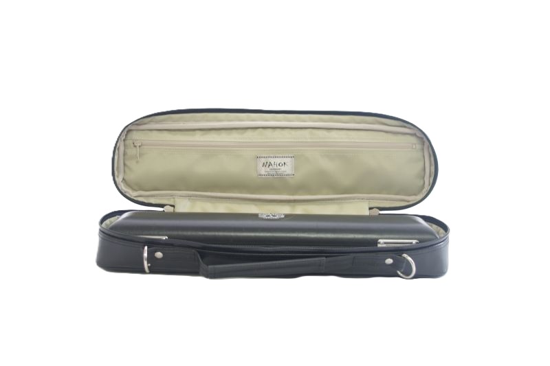 Photo: NAHOK Flute Case Bag C Foot [Amadeus/wf] Matte Black Press Logo {Waterproof, Temperature Adjustment & Shock Absorb}