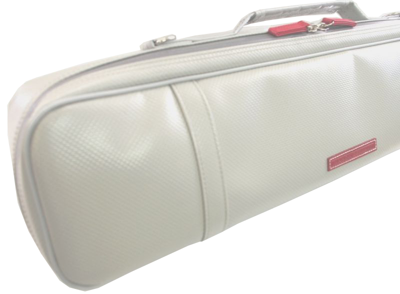 Photo2: NAHOK Alto Flute Case Guard C Foot [Krysar/wf] Matte Light Grey / Red Leather Emblem {Waterproof, Temperature Adjustment & Shock Absorb}