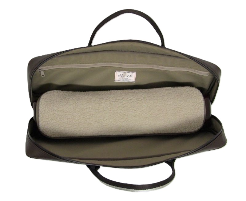 Photo: For B&C foot, NAHOK Flute & Piccolo Case Bag [Grand Master3/wf] Peacock Green / Choco & Silver Handle {Waterproof, Temperature Adjustment & Shock Absorb}