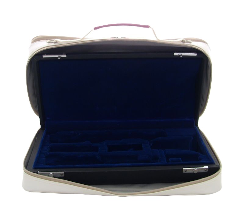 Photo: NAHOK Clarinet Case Bag 2compartments  [Appassionato2/wf] White / Light Pink {Waterproof, Temperature Adjustment & Shock Absorb}