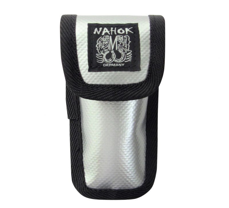 Photo1: NAHOK Trumpet Mouthpiece Case [NYNY] Silver / Black {Waterproof}