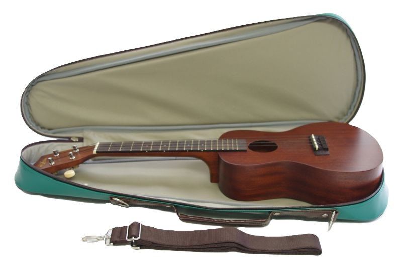 Photo: NAHOK Concert Ukulele Carry Case [Mighty Uke/wf] Emerald Green / White {Waterproof, Temperature Adjustment & Shock Absorb}