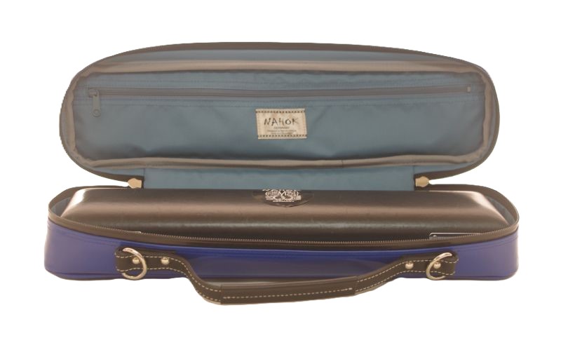 Photo: NAHOK Flute Case Bag C Foot [Amadeus/wf] Dark Blue / Black Genuine Leather Handle {Waterproof, Temperature Adjustment & Shock Absorb}