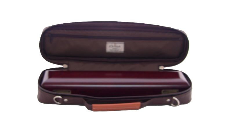 Photo: NAHOK Flute Case Bag C Foot [Amadeus/wf] Chocolate / Camel Genuine Leather Handle {Waterproof, Temperature Adjustment & Shock Absorb}