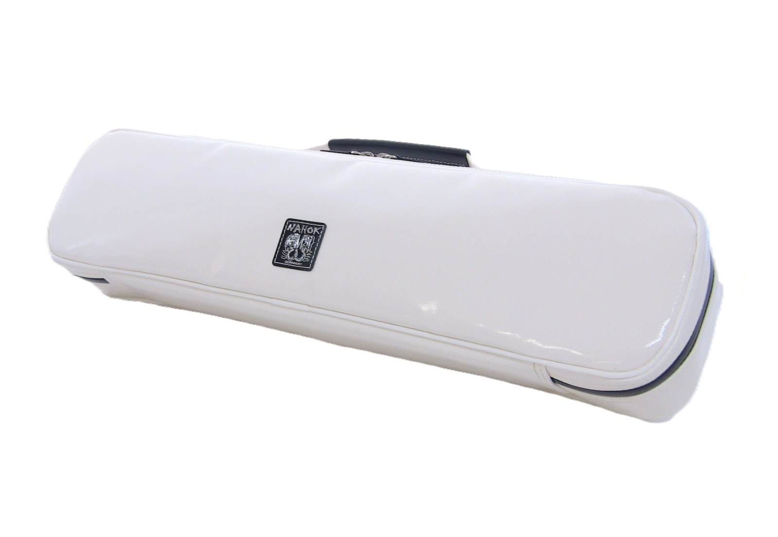 Photo1: NAHOK Alto Flute Case Guard C Foot [Krysar/wf] White / Black Leather Emblem {Waterproof, Temperature Adjustment & Shock Absorb}