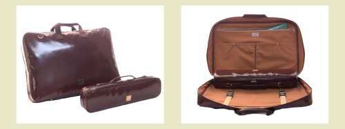 Photo: NAHOK Handmade 3way Backpack Compatible Alto Flute Garment (43cm x 62.5cm) for C & B foot「Over the Rainbow/wf」chocolate {Waterproof, Temperature Adjustment & Shock Absorb}