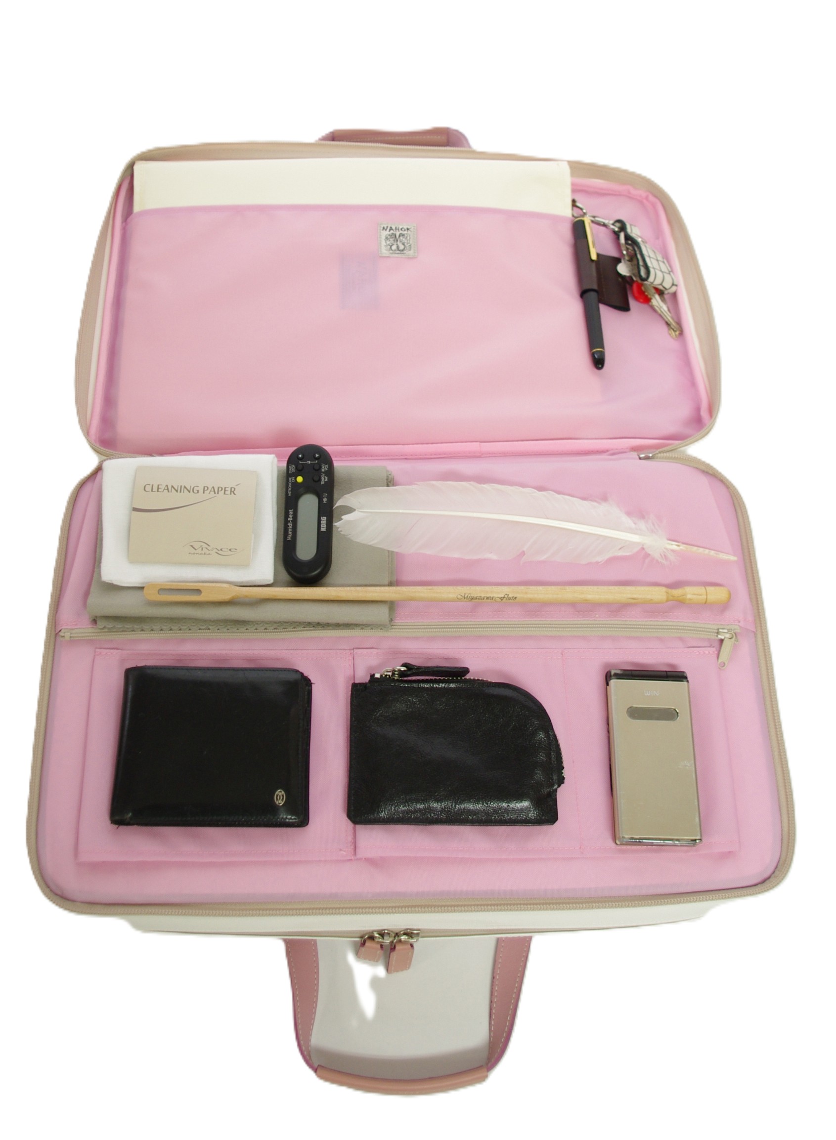 Photo: NAHOK 2 Compartment Bag 43  [Deniro/wf] White / Pink {Waterproof, Temperature Adjustment & Shock Absorb}