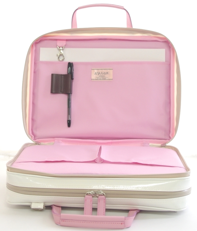 Photo: NAHOK Briefcase for Oboe [Cantabile 2/wf] White / Pink {Waterproof, Temperature Adjustment & Shock Absorb}