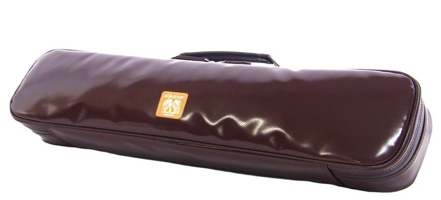 Photo1: NAHOK Alto Flute Case Guard B Foot [Krysar/wf] Chocolate / Gold {Waterproof, Temperature Adjustment & Shock Absorb}