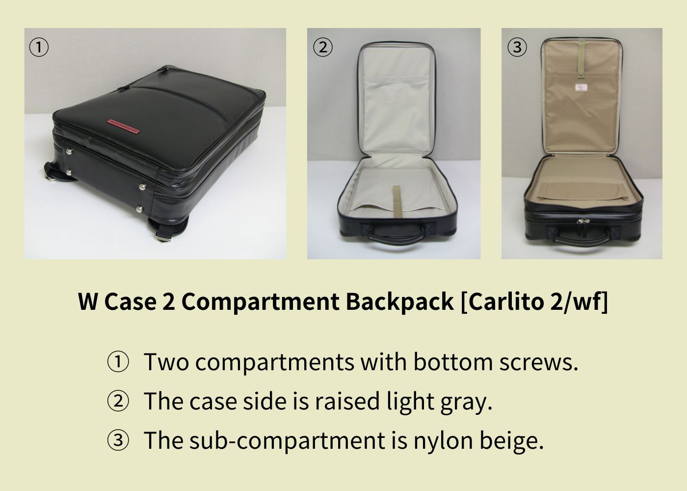 Photo: NAHOK W Case 2 Compart Backpack [Carlito 2/wf] Matte Black {Waterproof, Temperature Adjustment & Shock Absorb}