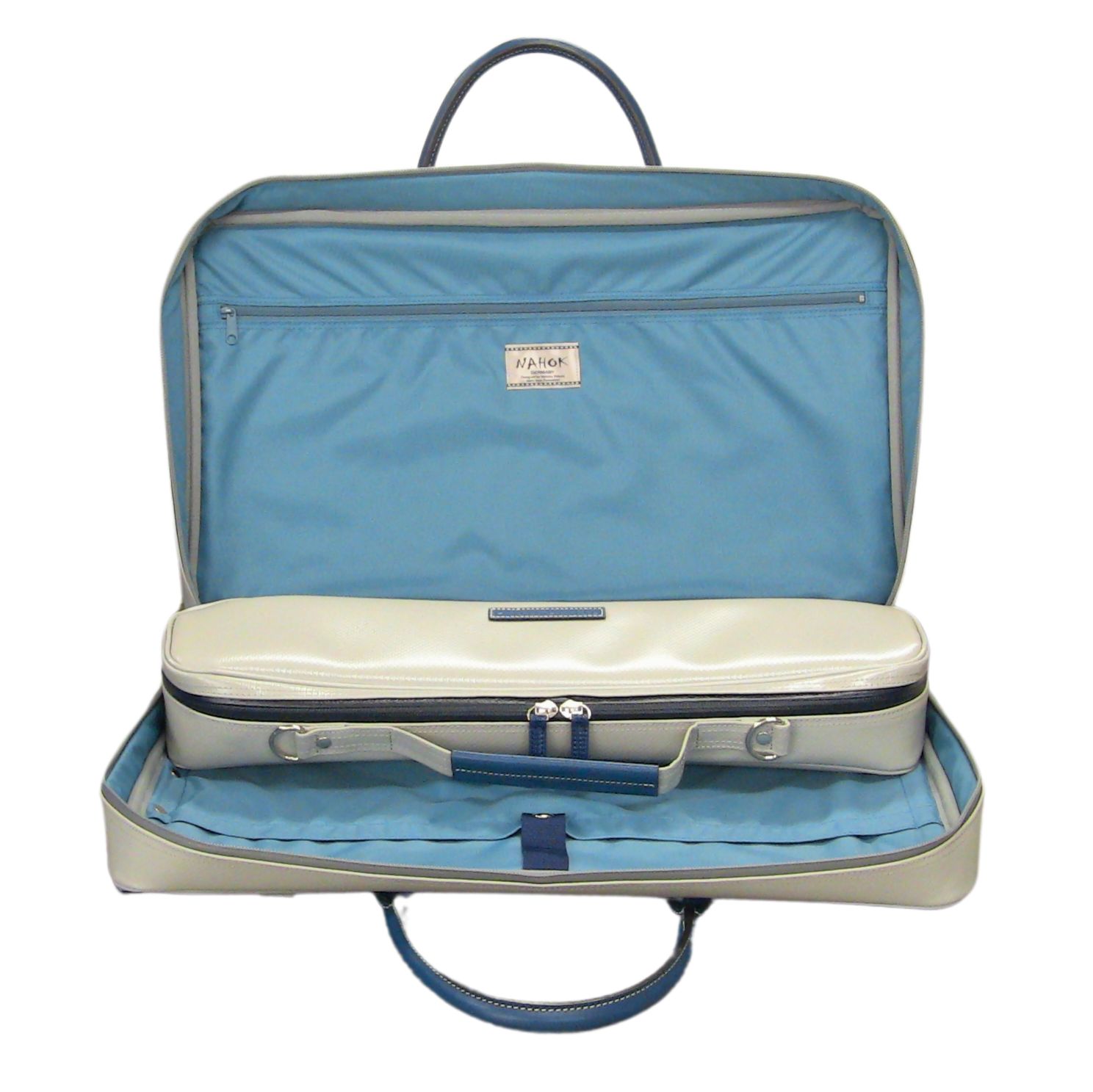 Photo: NAHOK Score brief case [Ludwig/wf] Matte Light Grey / Navy Blue {Waterproof, Temperature Adjustment & Shock Absorb}