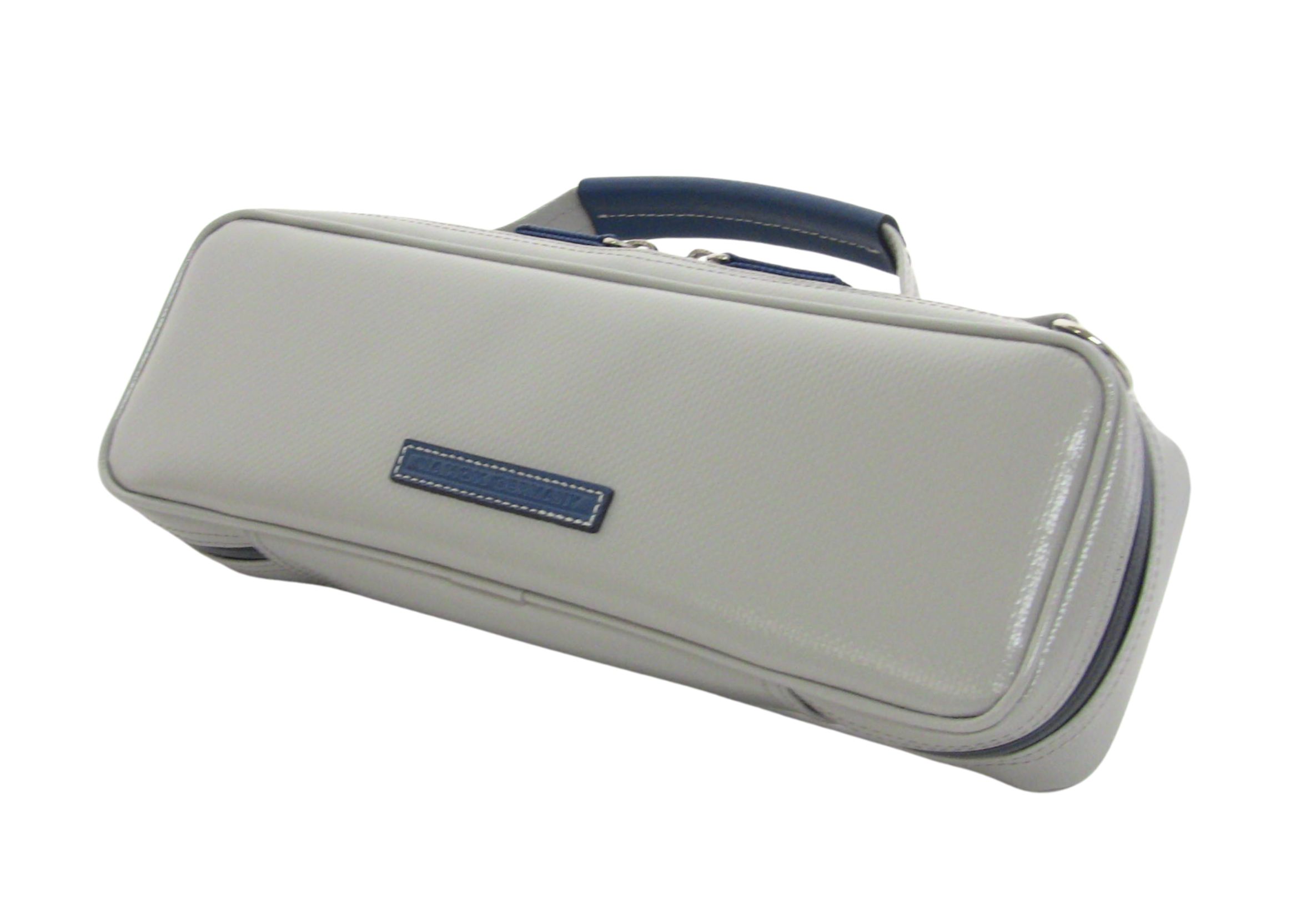 Photo1: NAHOK Piccolo Case Guard [Mancini2/wf]  Matte Light Gray / Deep Blue Genuine Leather Handle {Waterproof, Temperature Adjustment & Shock Absorb}